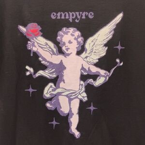 Empyre Black Tee with Angel Graphic